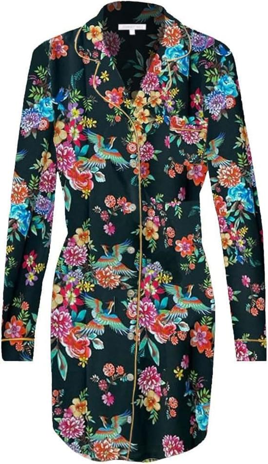  조니 와스 언더웨어 Johnny Was Sognatore Neros 긴팔 잠옷 셔츠 멀티컬러