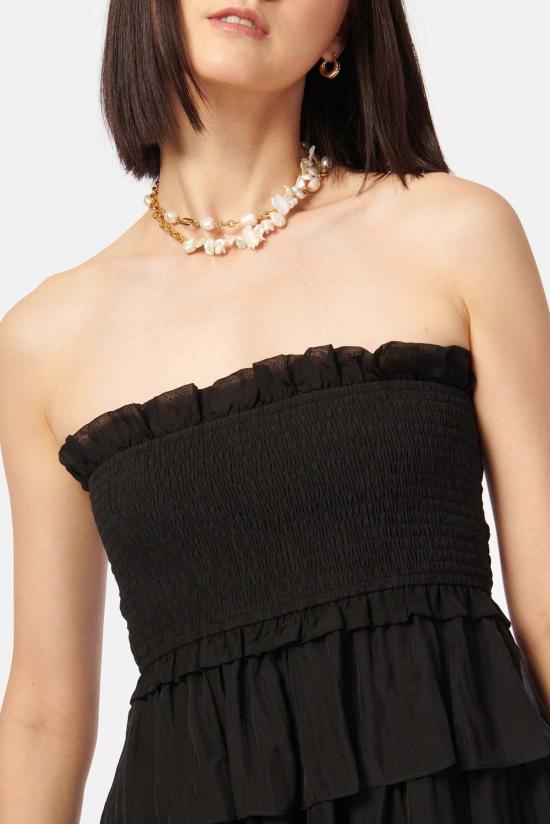  카미 뉴욕 롱 원피스 캐미 NYC 스텔라 쉬폰 가운 블랙 - CAMI NYC