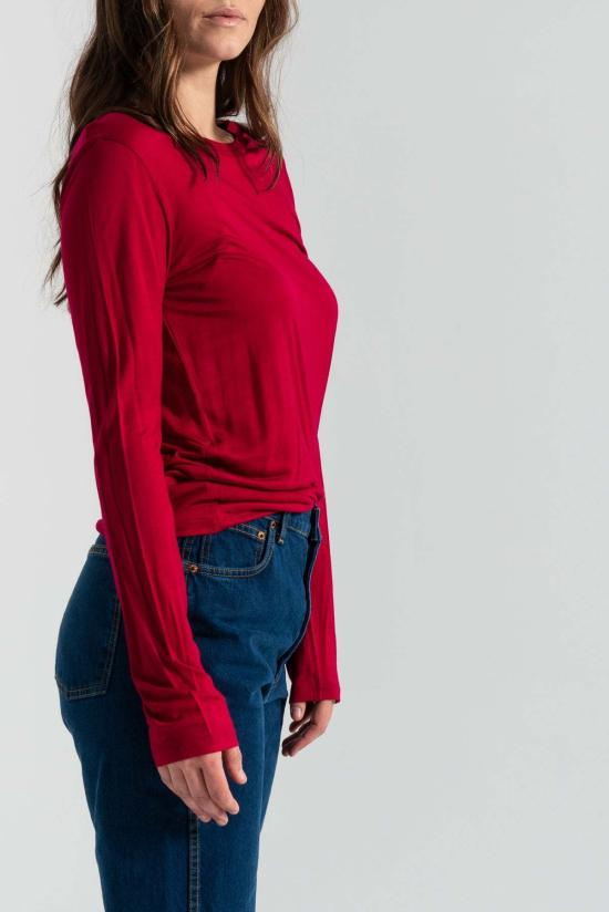  베이스레인지 민소매 티셔츠 롱슬리브 티셔츠 퓨시아 - BASERANGE