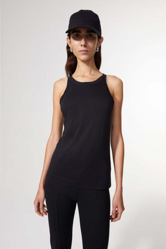  로데브예 민소매 티셔츠 Rodebjer Oana 서플 탑 블랙 - RODEBJER