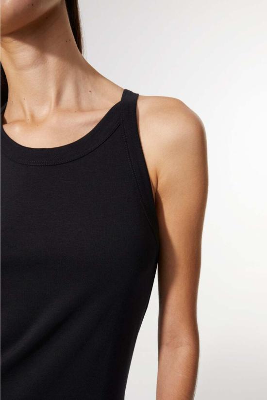  로데브예 민소매 티셔츠 Rodebjer Oana 서플 탑 블랙 - RODEBJER