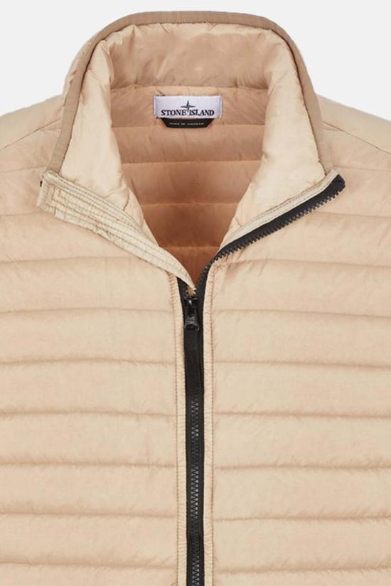  스톤 아일랜드 숏패딩 룸 워븐 팩커블 다운 재킷 도브 그레이 - STONE ISLAND