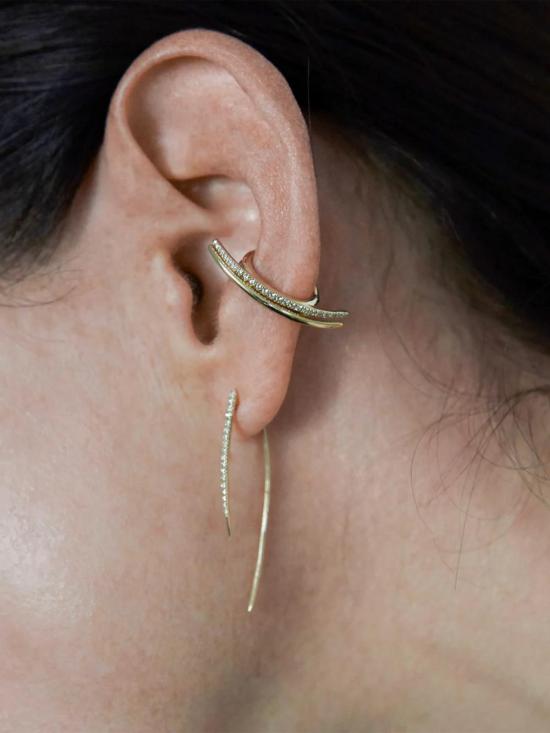  가브리엘라 아티가스 이어링 Gabriela Artigas 파베 다이아몬드가 들어간 Medium Infinite Tusk - GABRIELA ARTIGAS