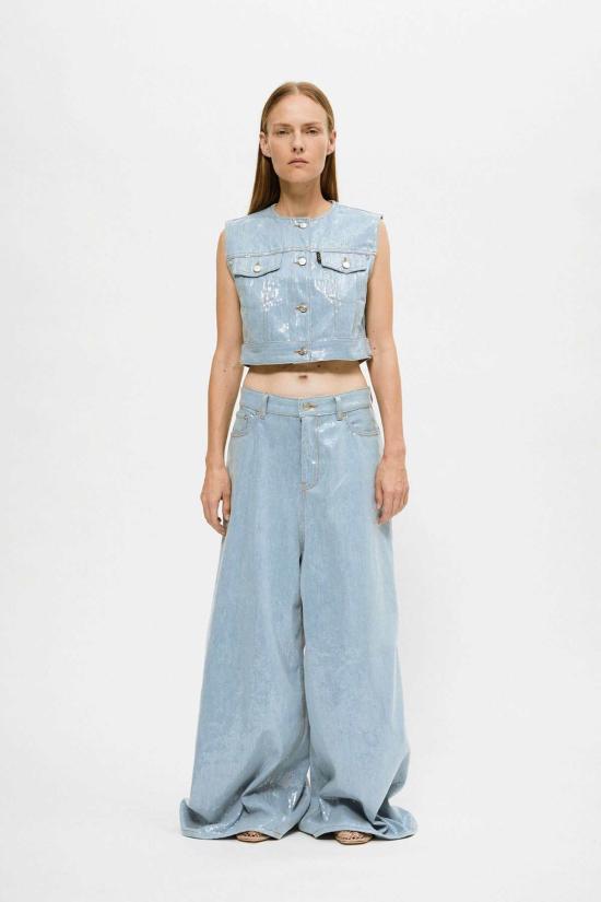  하이쿠레 데님 팬츠 샤이니 스카이 베사니 진 블루 - HAIKURE