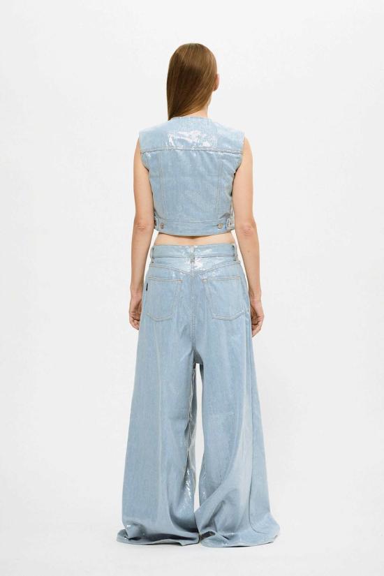  하이쿠레 데님 팬츠 샤이니 스카이 베사니 진 블루 - HAIKURE