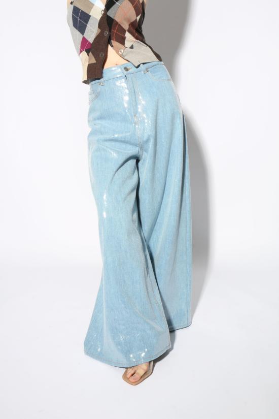  하이쿠레 데님 팬츠 샤이니 스카이 베사니 진 블루