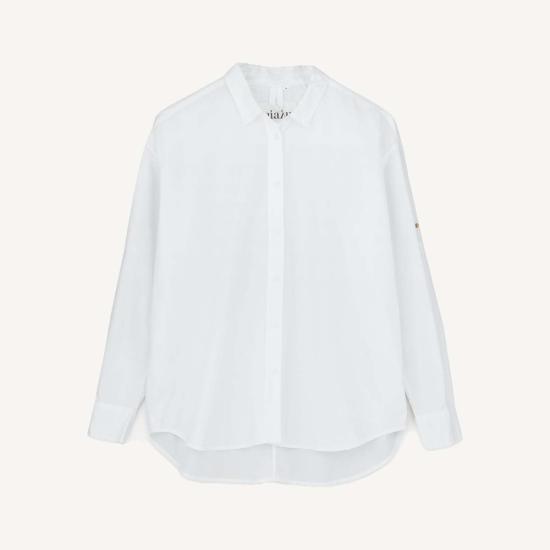  Aiayu 탑 아이아유 남자친구 셔츠 화이트