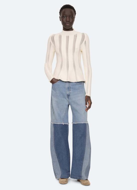  씨뉴욕 가디건 씨 나이 데본 탑 크림 - SEA NY