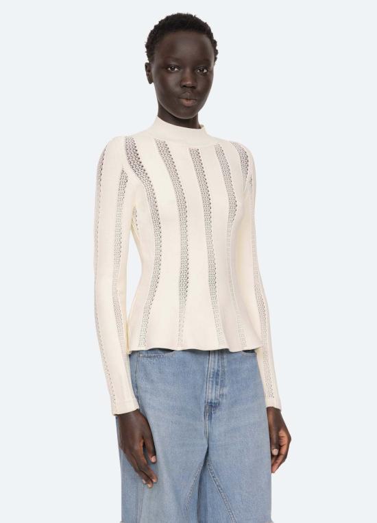  씨뉴욕 가디건 씨 나이 데본 탑 크림 - SEA NY