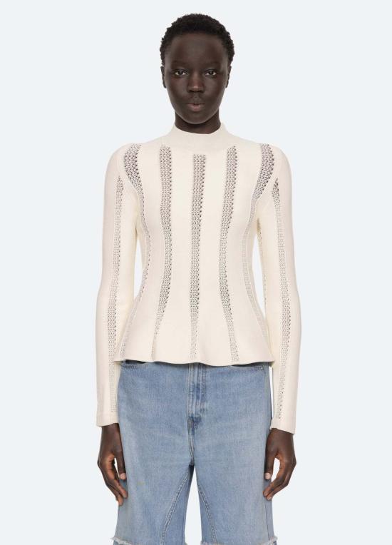  씨뉴욕 가디건 씨 나이 데본 탑 크림 - SEA NY