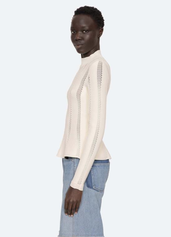  씨뉴욕 가디건 씨 나이 데본 탑 크림 - SEA NY