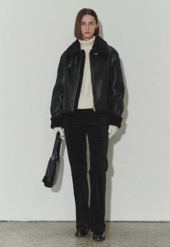  던스트 코트 Dunst 루즈핏 비건 셰어링 재킷 블랙 - DUNST