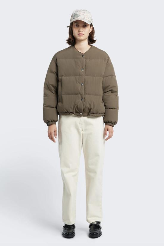  클로크 봄버 자켓 데이브레이크 퀼팅 재킷 브라운 - KLOKE