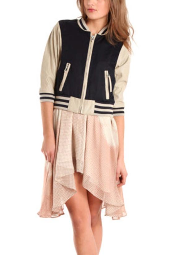  Shipley & Halmos 봄버 자켓 Varsity 재킷 블랙