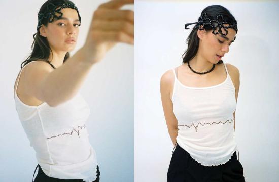  베이스레인지 민소매 티셔츠 타비 스타 탱크 - BASERANGE