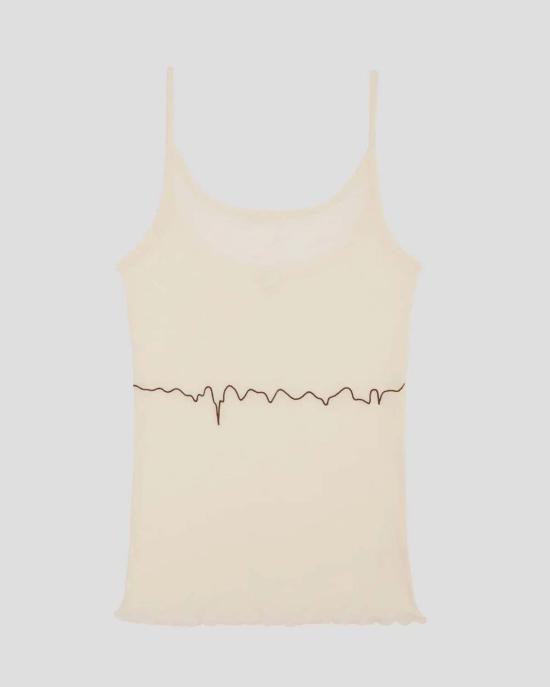  베이스레인지 민소매 티셔츠 타비 스타 탱크 - BASERANGE