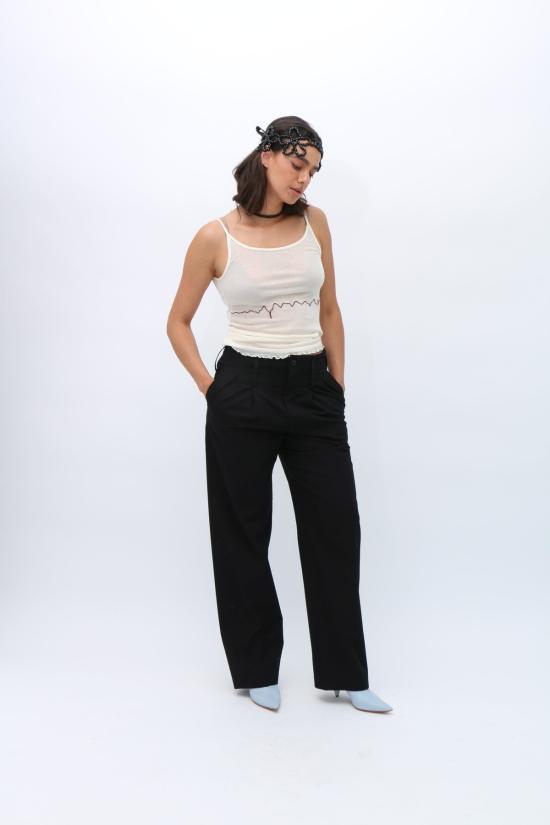  베이스레인지 민소매 티셔츠 타비 스타 탱크 - BASERANGE