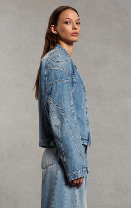  3x1 데님 자켓 바이커 데님 재킷 시엘 블루 - 3X1