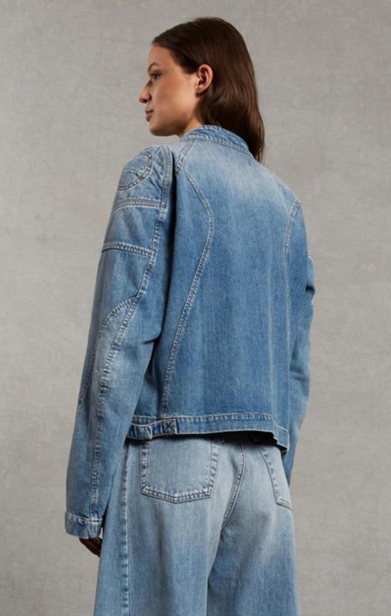  3x1 데님 자켓 바이커 데님 재킷 시엘 블루 - 3X1