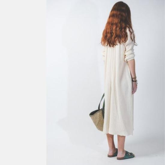  라쿠엘 알레그라 롱 원피스 팝시클 카프탄 셔츠 드레스 - RAQUEL ALLEGRA