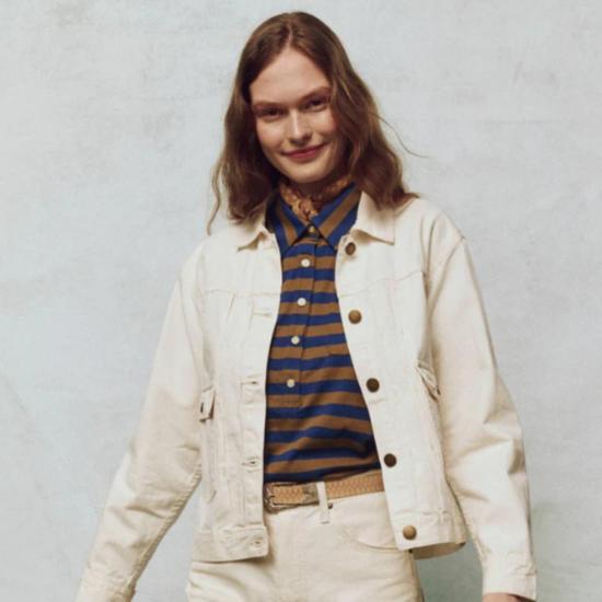  더 그레이트 데님 자켓 그레이트. 워크웨어 진 재킷 내추럴 헴프 - THE GREAT