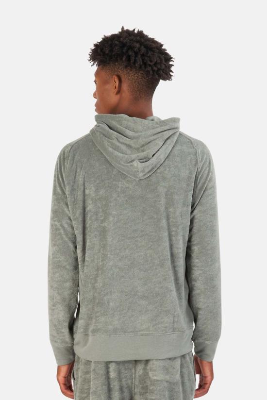  Blue&Cream 후드 티셔츠 블루&크림 풀 테리 풀오버 후드 카키 - BLUE&CREAM