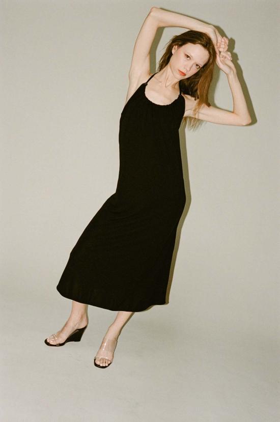  삭스파츠 미디 원피스 Saks Potts Courtney 드레스 블랙 - SAKS POTTS