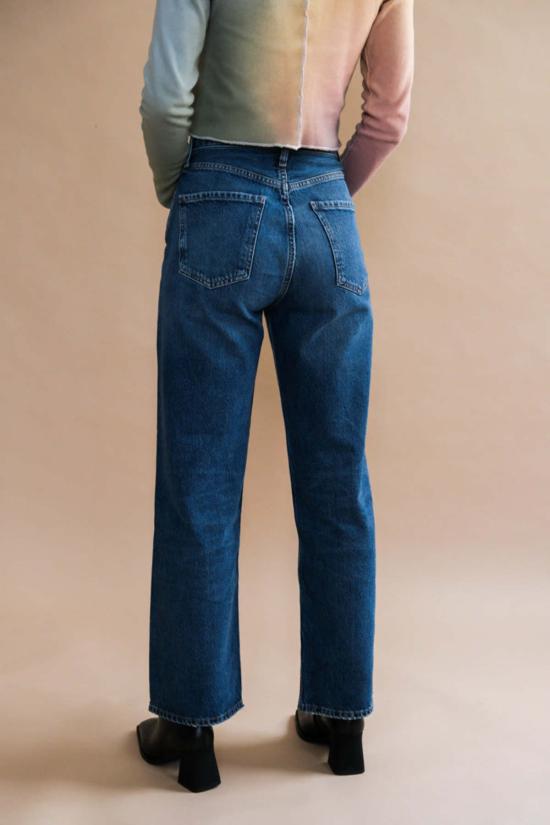  에이골디 데님 팬츠 아골드 렌 하이 라이즈 와이드 레그 컨트롤 - AGOLDE