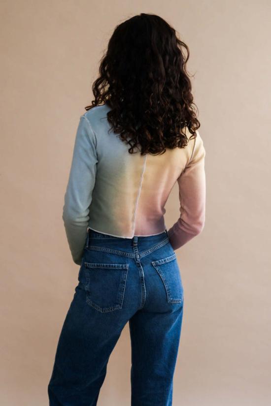  에이골디 데님 팬츠 아골드 렌 하이 라이즈 와이드 레그 컨트롤 - AGOLDE