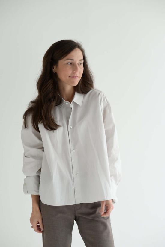  소피 드후레 크롭 팬츠 소피 도르 브릿 페이퍼 코튼 셔츠 펄