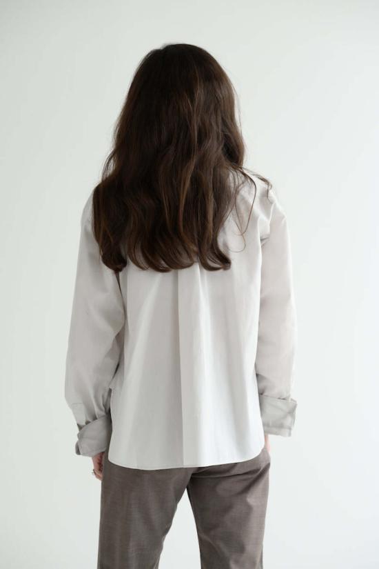  소피 드후레 크롭 팬츠 소피 도르 브릿 페이퍼 코튼 셔츠 펄 - SOFIE D'HOORE