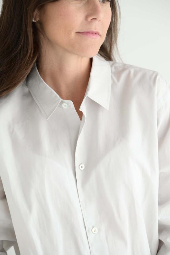  소피 드후레 크롭 팬츠 소피 도르 브릿 페이퍼 코튼 셔츠 펄 - SOFIE D'HOORE