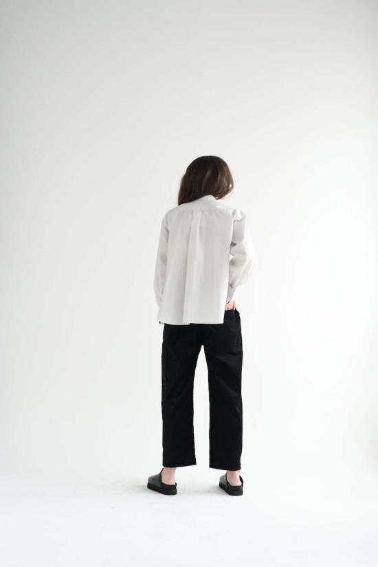  소피 드후레 크롭 팬츠 소피 도르 브릿 페이퍼 코튼 셔츠 펄 - SOFIE D'HOORE