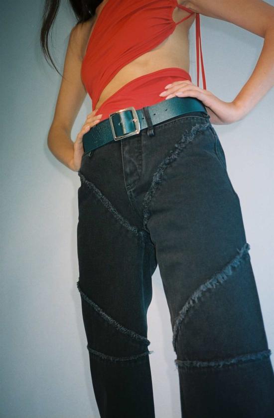  이오네스 데님 팬츠 이오안네스 컴뱃  블랙 - IOANNES