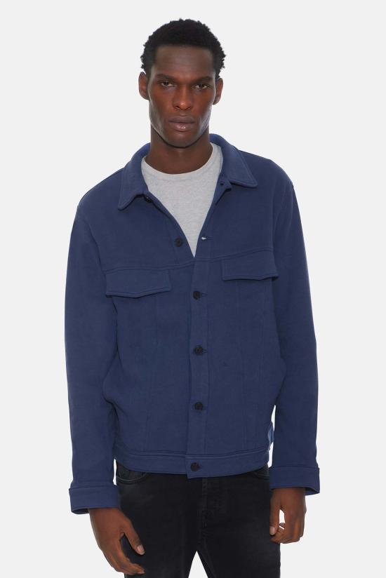  블루&크림 자켓 매드 플리스 트러커 재킷 빈티지 로얄 - BLUE&CREAM