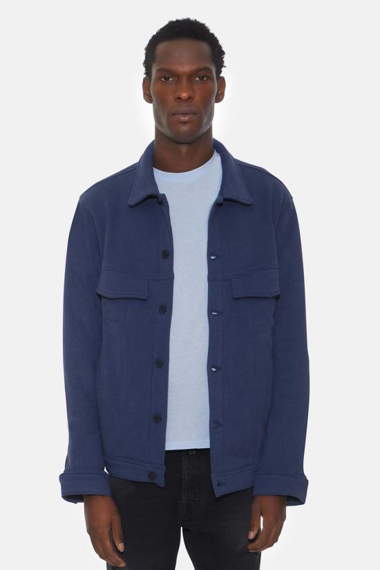  블루&크림 자켓 매드 플리스 트러커 재킷 빈티지 로얄