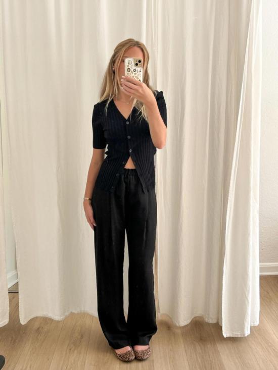  Kloke 블라우스 클로크 딜레이 반팔 니트 셔츠 딥잉크 - OTHER BRANDS