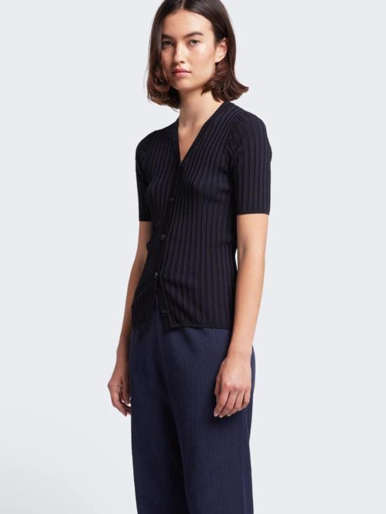  Kloke 블라우스 클로크 딜레이 반팔 니트 셔츠 딥잉크 - OTHER BRANDS