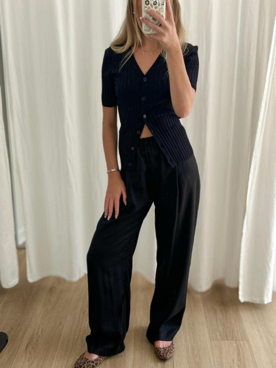  Kloke 블라우스 클로크 딜레이 반팔 니트 셔츠 딥잉크 - OTHER BRANDS