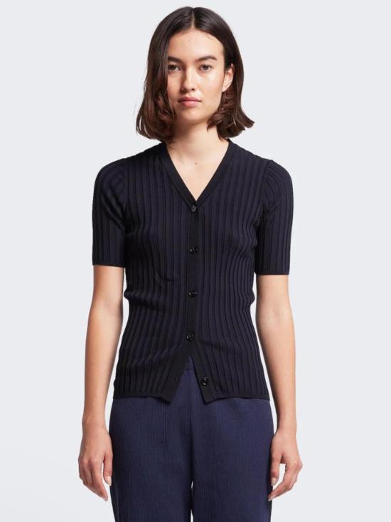  Kloke 블라우스 클로크 딜레이 반팔 니트 셔츠 딥잉크 - OTHER BRANDS