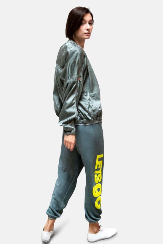  프리시티 스트레이트 팬츠 렛츠고 슈퍼빈티지 오그 스웨트팬츠 잉여/노랑 - FREECITY