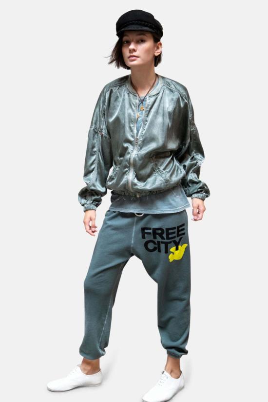  프리시티 스트레이트 팬츠 렛츠고 슈퍼빈티지 오그 스웨트팬츠 잉여/노랑