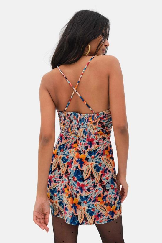  포러브앤레몬스 숏 원피스 For Love & Lemons 브루클린 미니드레스 멀티 - FOR LOVE & LEMONS