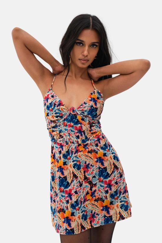  포러브앤레몬스 숏 원피스 For Love & Lemons 브루클린 미니드레스 멀티