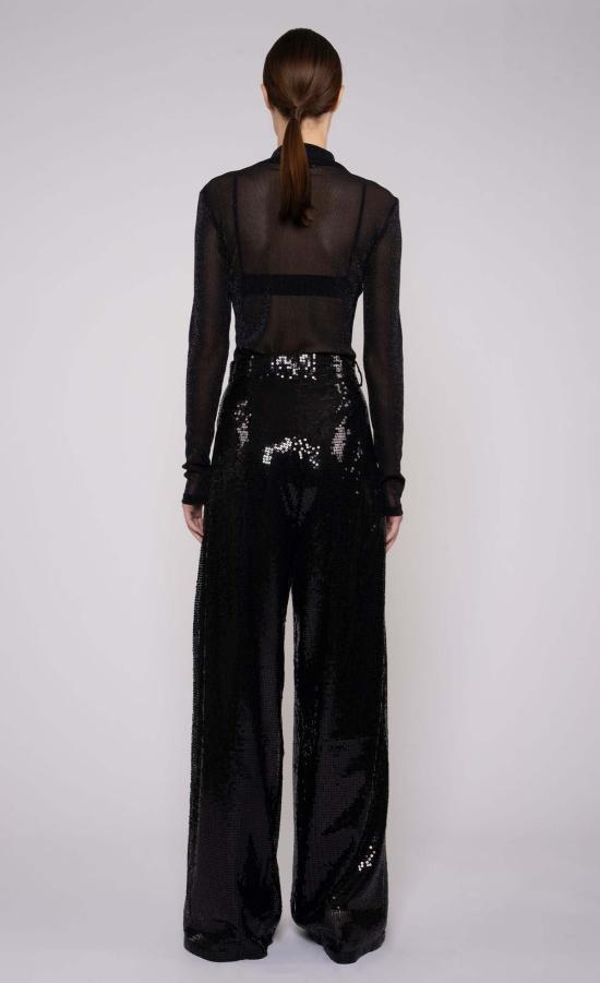  논살란트 레이블 스트레이트 팬츠 논샬런트 라벨 록샌 팬츠 블랙 - NONCHALANT LABEL