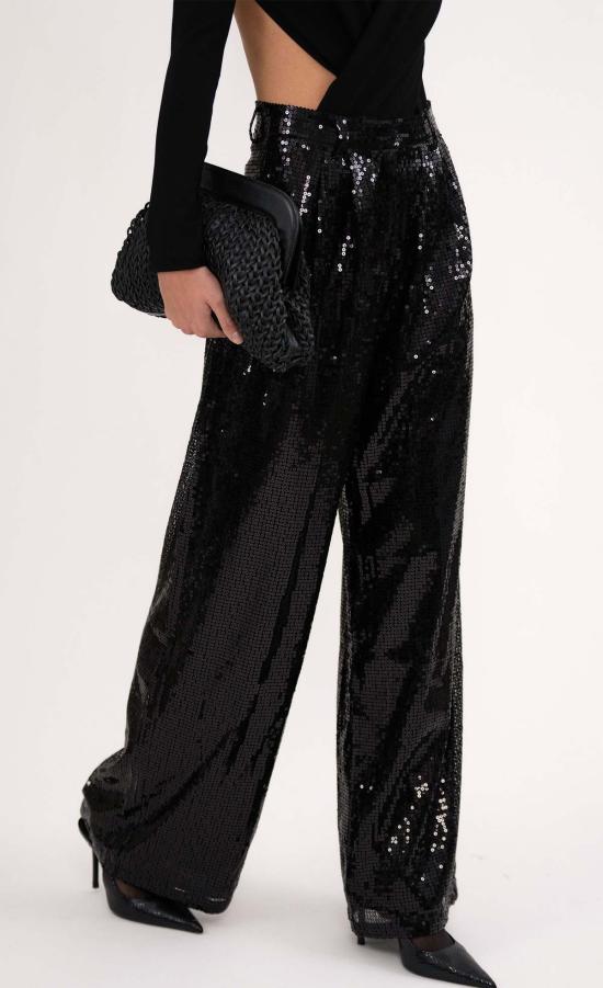  논살란트 레이블 스트레이트 팬츠 논샬런트 라벨 록샌 팬츠 블랙 - NONCHALANT LABEL