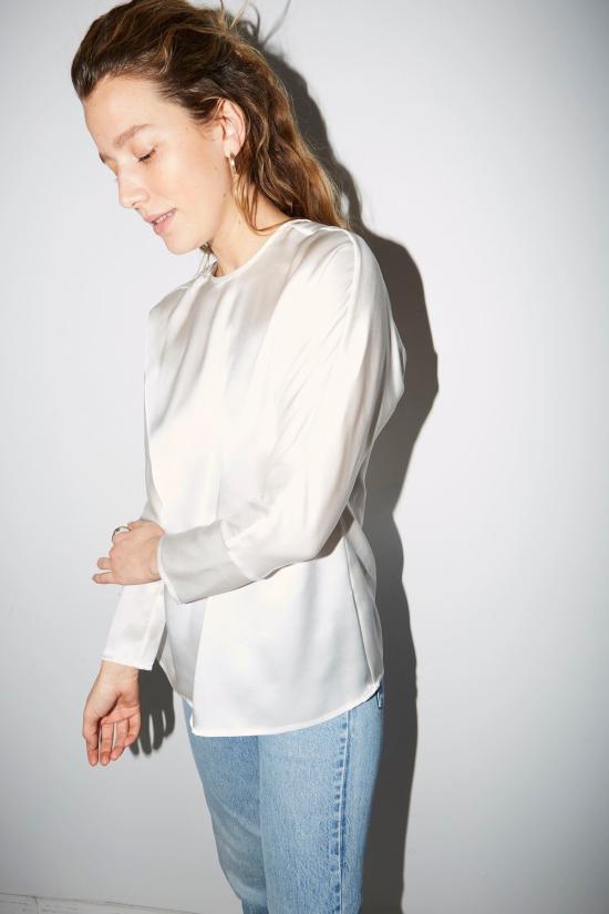  다두라 긴팔 티셔츠 다투라 에스더 탑 아이보리 - DATURA