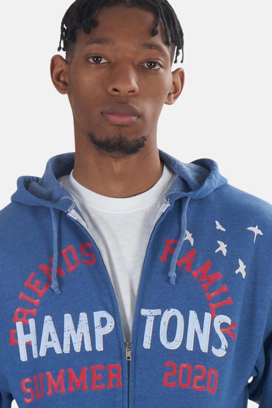  Blue&Cream 후드 티셔츠 블루&크림 프렌즈+패밀리 후드티 헤더 블루 - BLUE&CREAM