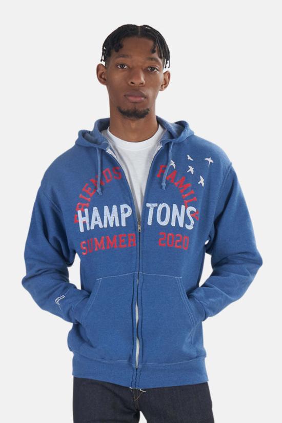  Blue&Cream 후드 티셔츠 블루&크림 프렌즈+패밀리 후드티 헤더 블루