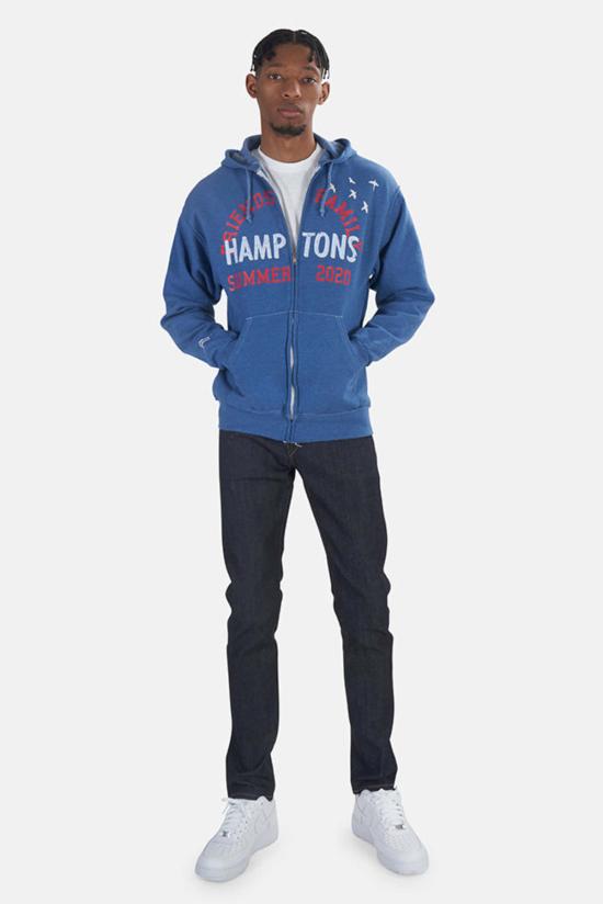  Blue&Cream 후드 티셔츠 블루&크림 프렌즈+패밀리 후드티 헤더 블루 - BLUE&CREAM